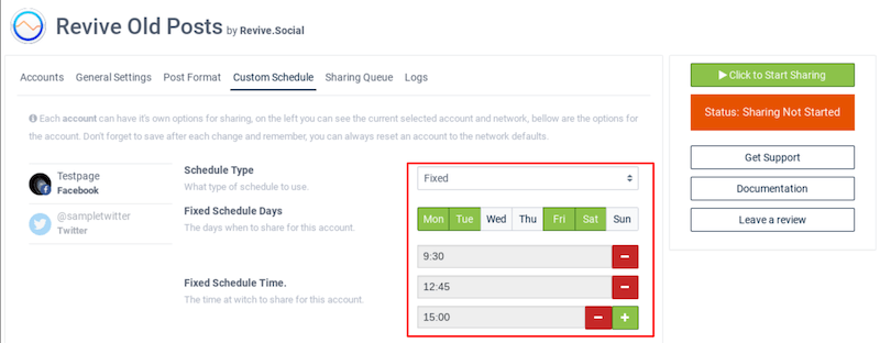 Custom Schedule Custom Schedule