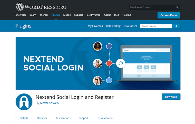 Nextend Social Login und Registrierung