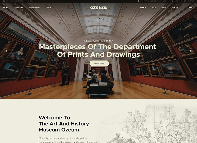 Ozeum Art Gallery and Museum WordPress Theme-min