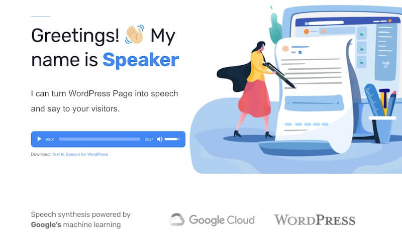 Page to Speech Plugin for WordPress Page to Speech Plugin for WordPress