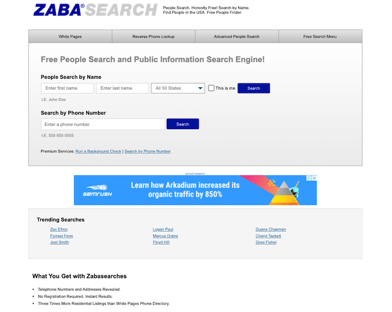 Zabasearch Zabasearch