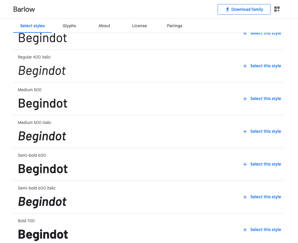 Barlow Font Barlow Font