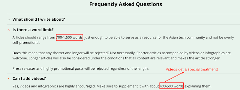 FAQ section FAQ section