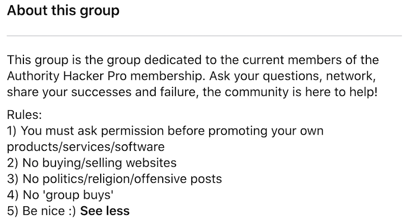 Facebook Group