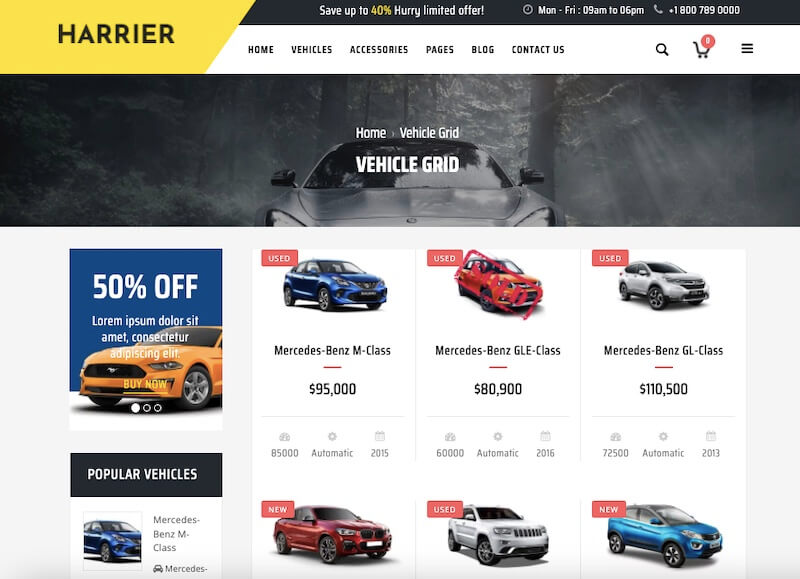 Harrier Automobile WordPress Theme Harrier Automobile WordPress Theme