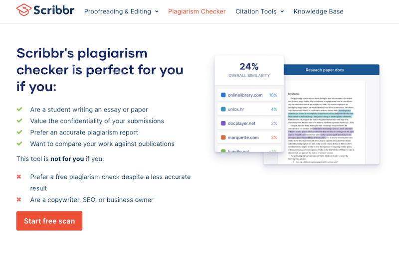 Scribbr Plagiarism Checker