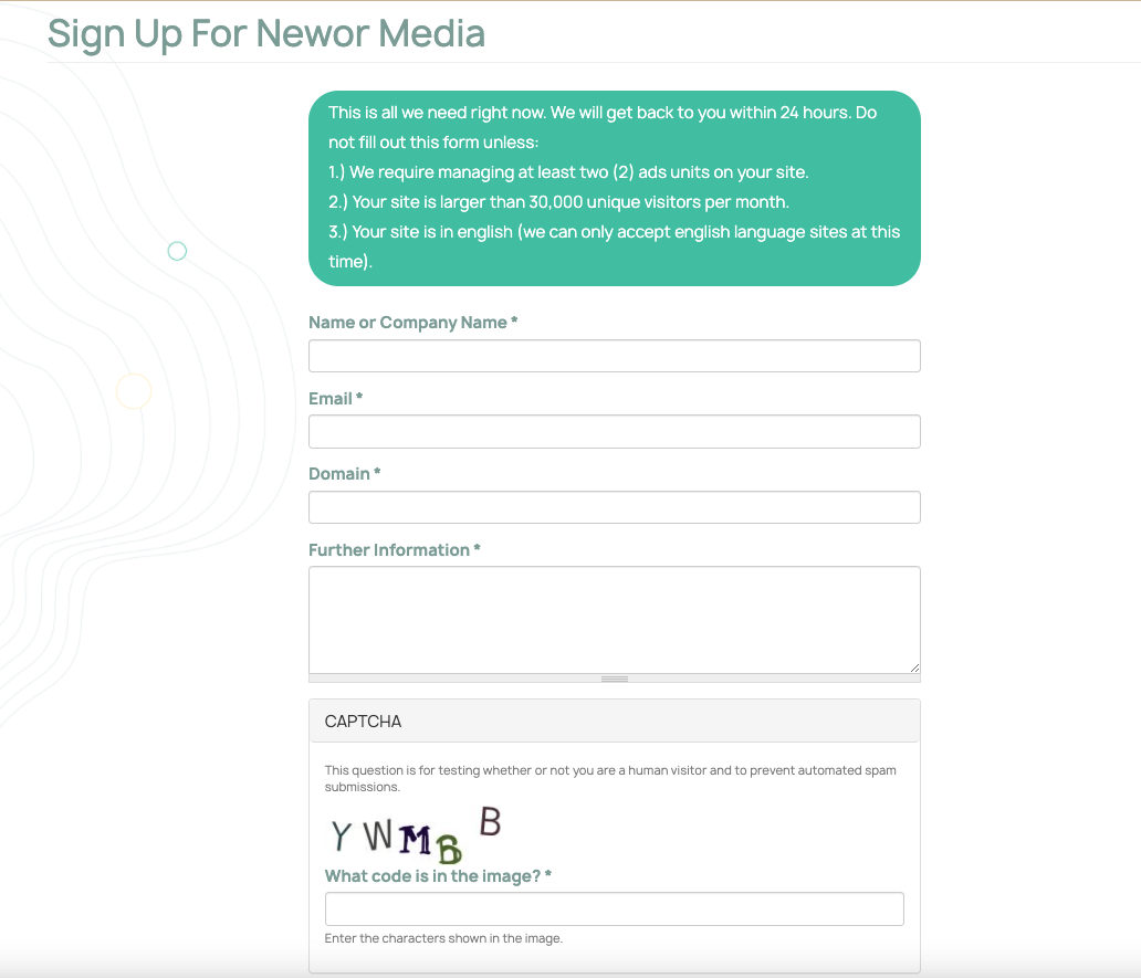 Sign Up For Newor Media Sign Up For Newor Media