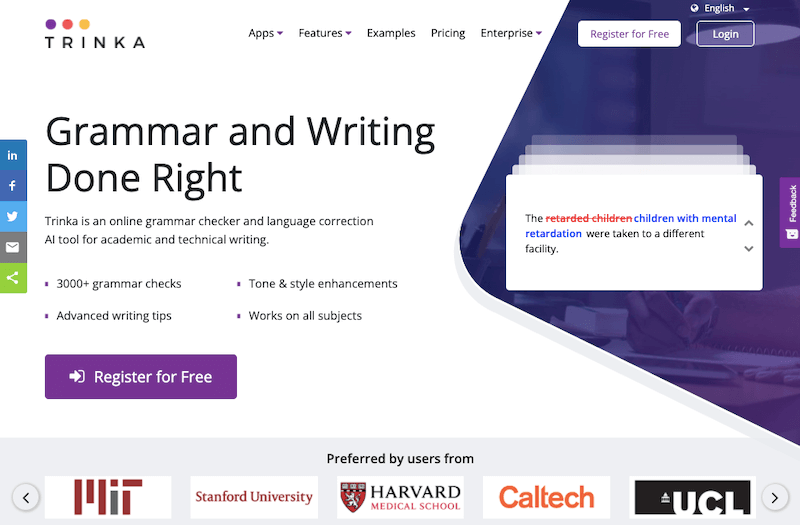 Trinka Grammar Checker Trinka Grammar Checker