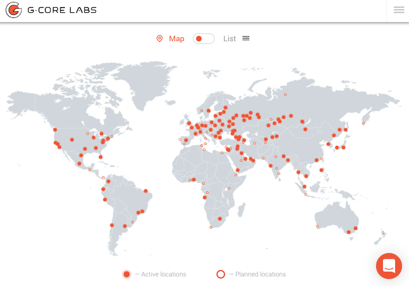 G‑Core Labs Server Locations