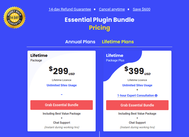 Essential Plugins Bundle Pricing Plans Essential Plugins Bundle Pricing Plans