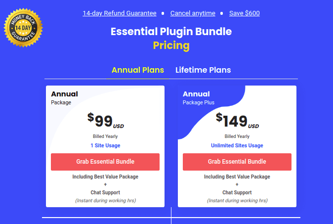 Essential Plugins Bundle Pricing Essential Plugins Bundle Pricing