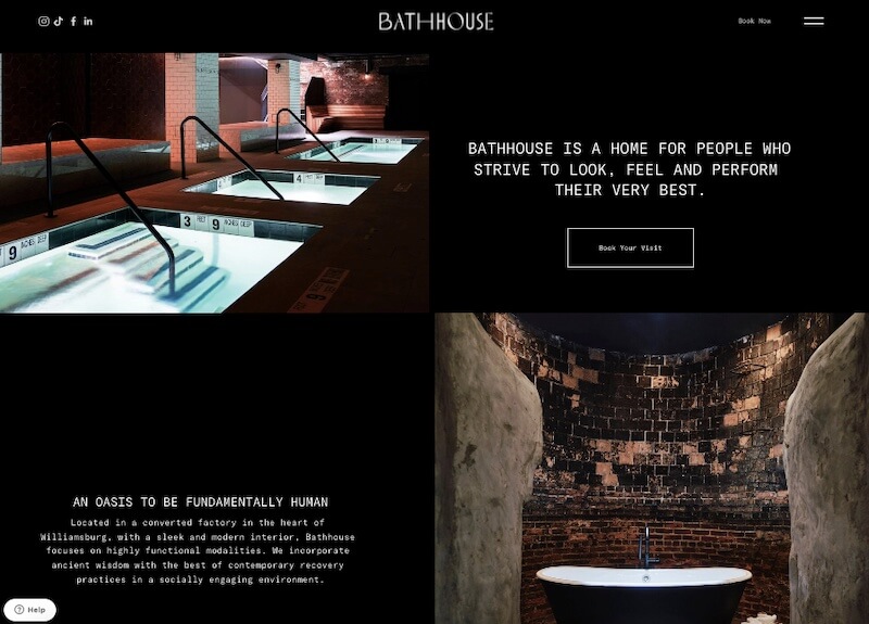 Bathhouse Squarespace Site