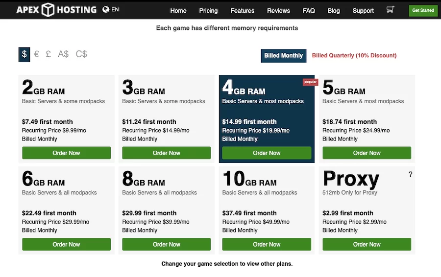 Apex-Hosting-Pricing