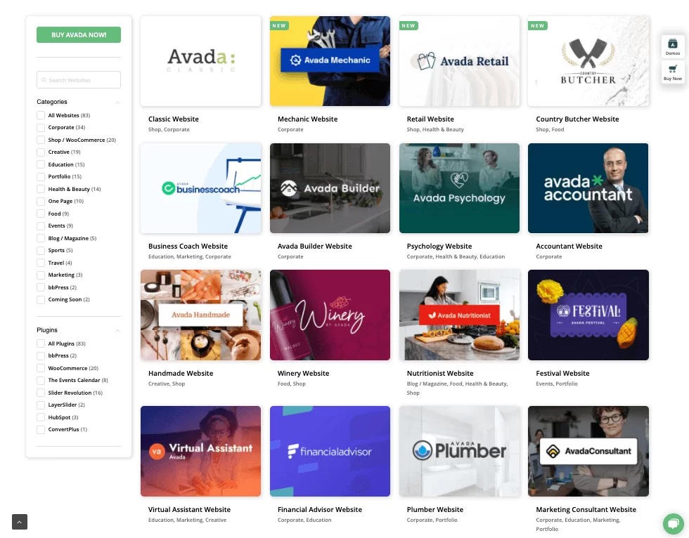Avada-Theme-Ready-Templates