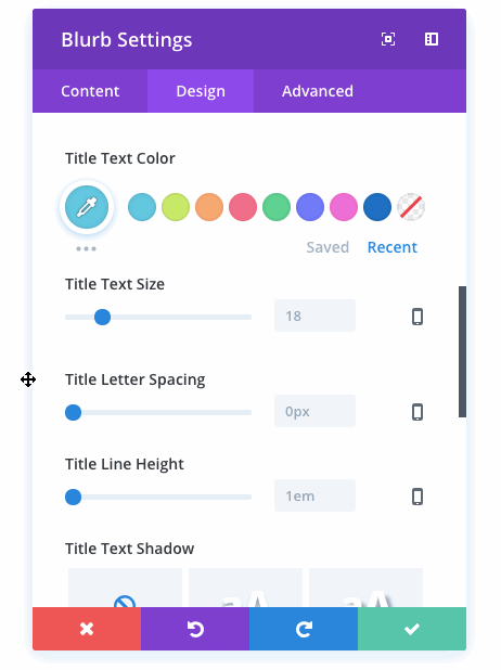 Opciones de colores divididos