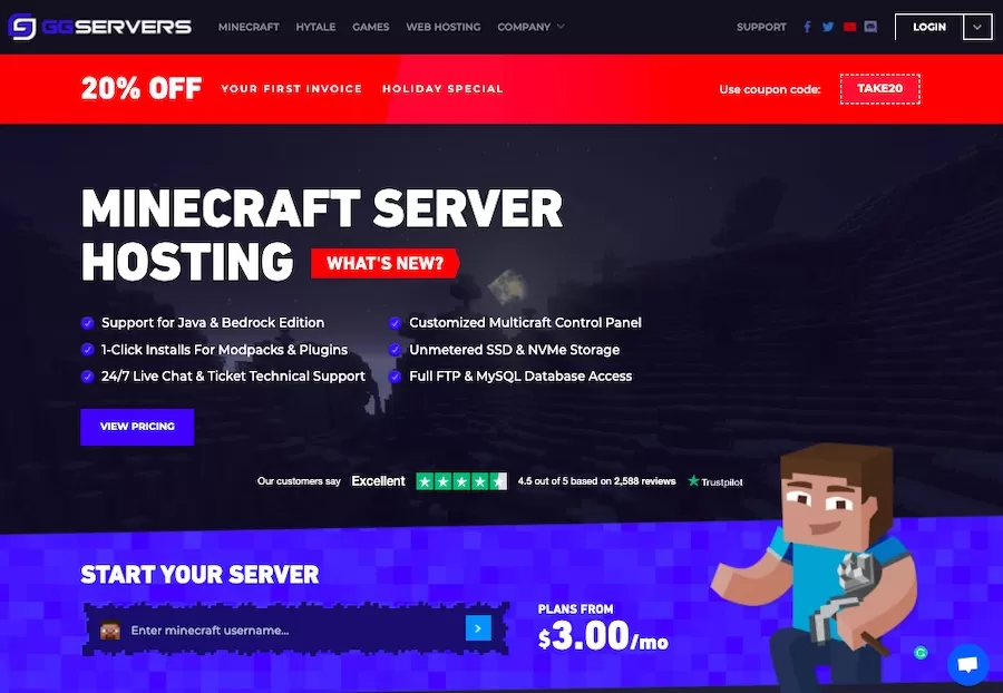 GGServers-Minecraft-server-hosting