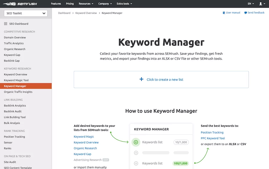 Keyword-Manager