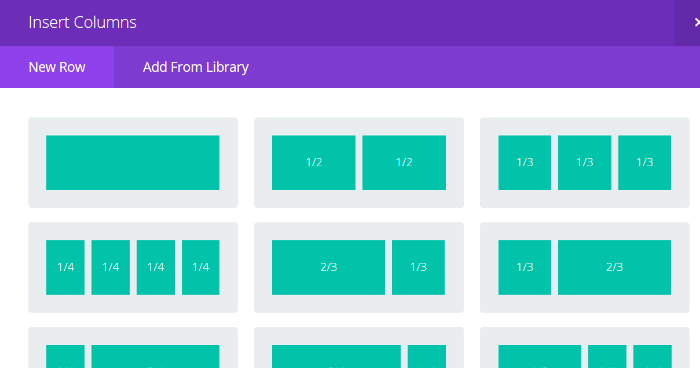 divi lay-out bibliotheek