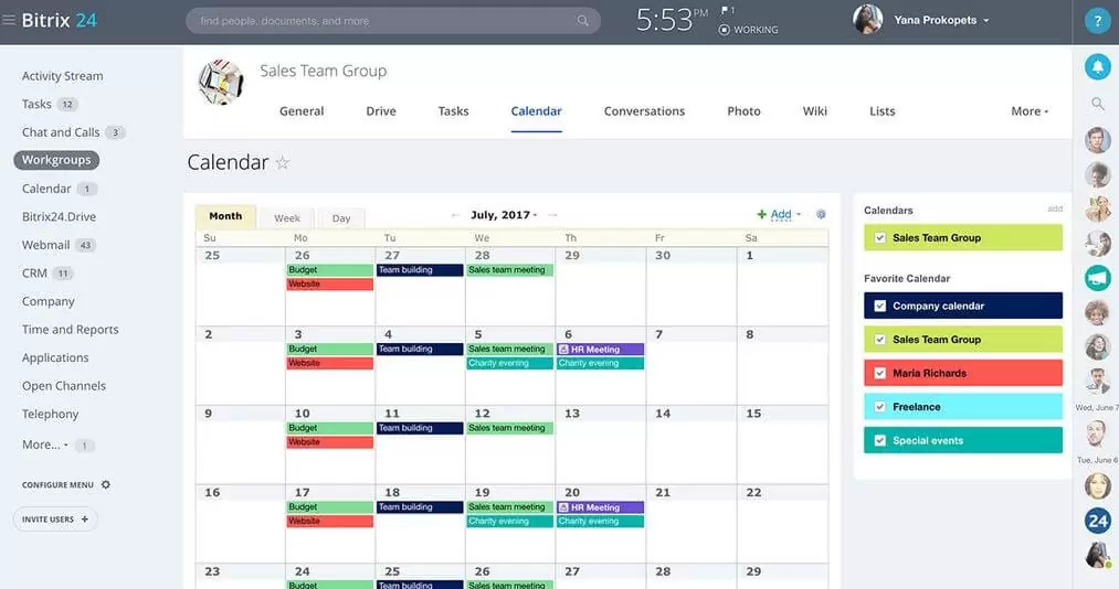 Calendar-Sharing Bitrix24