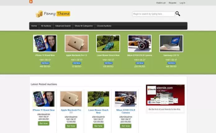 WordPress-Penny-Auction-Theme