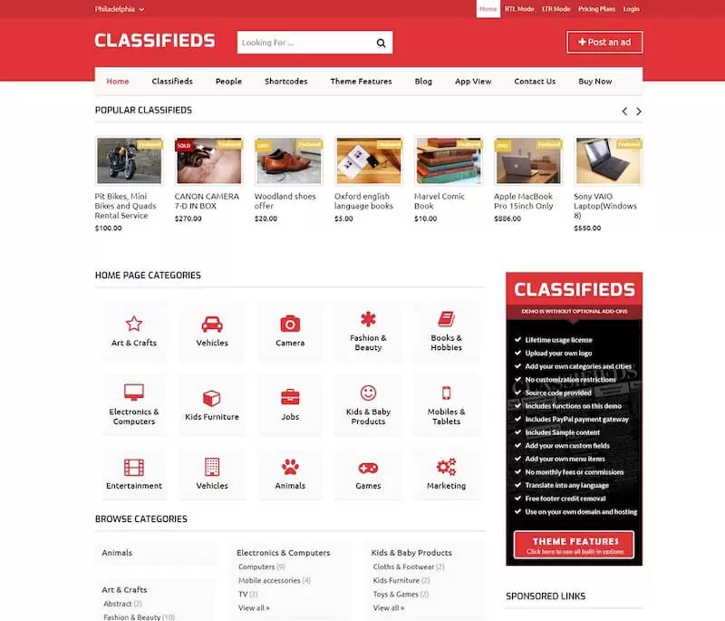 templatic-classifieds-theme