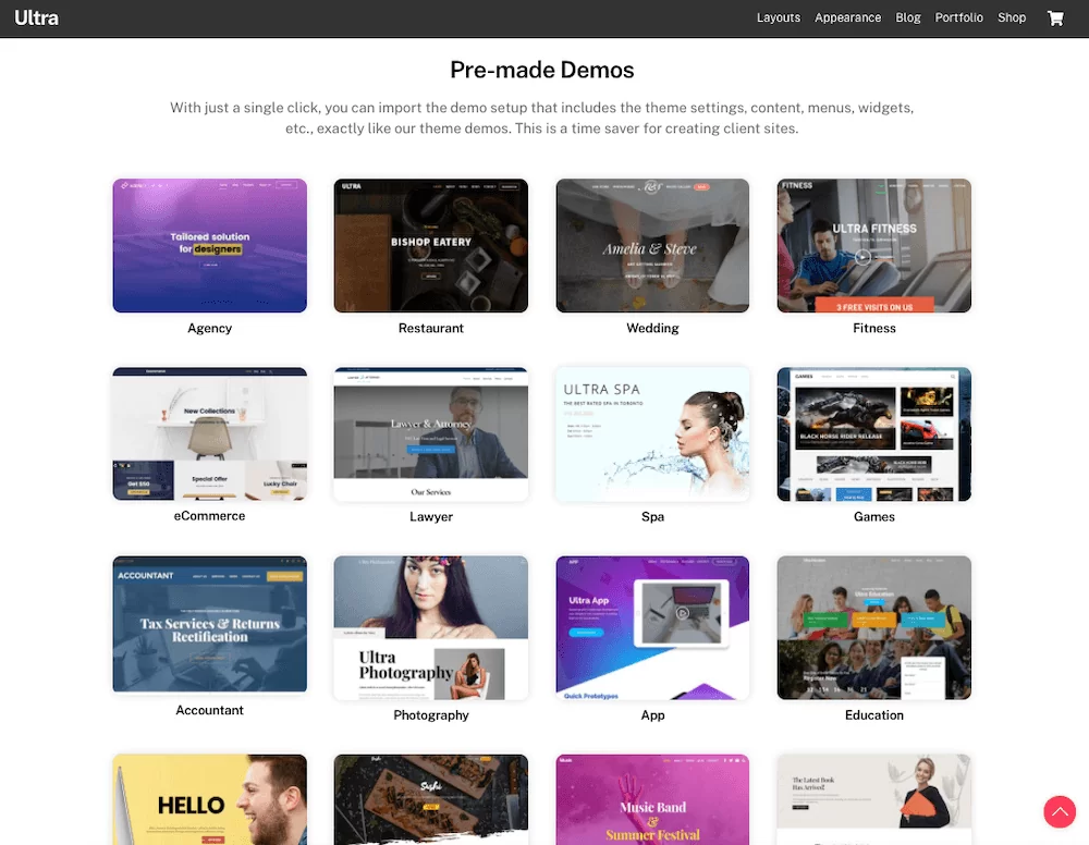 Ultra-Theme-Demo-Templates