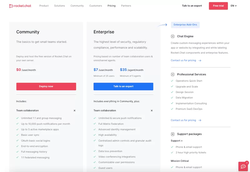 Rocket-Chat-Pricing