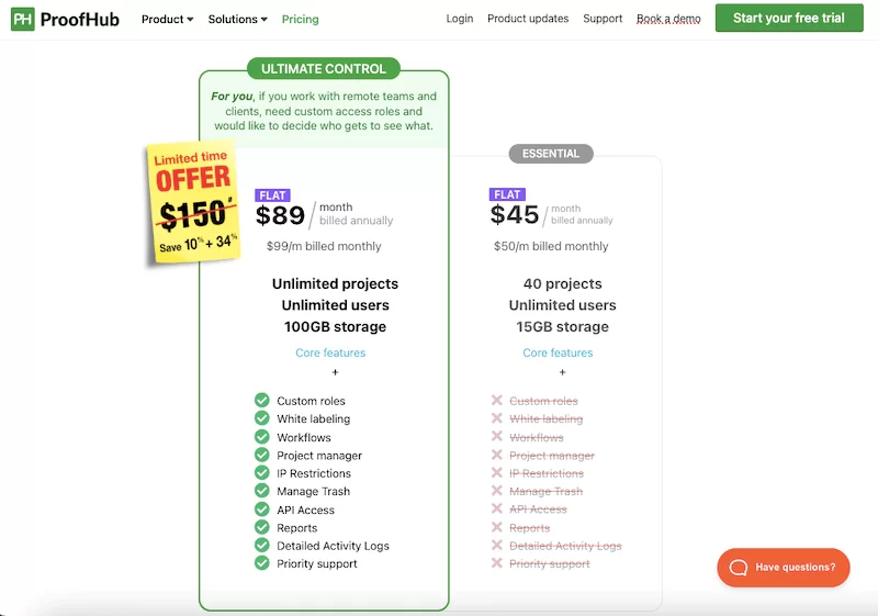 ProofHub-Pricing