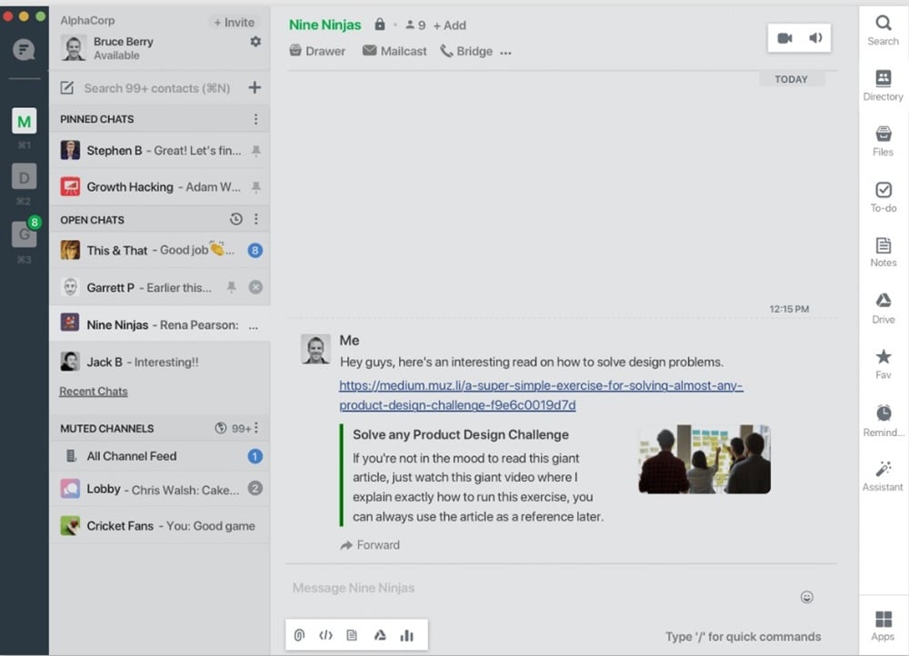 Flock team chat app overview