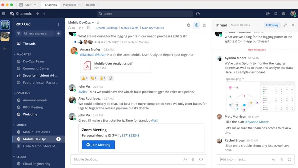Mattermost self-hosted team chat overview