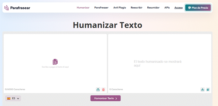 Text Humanizer von Paraphrasetool.ai